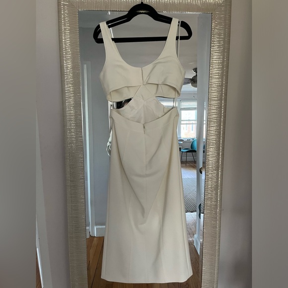 Cinq A Sept white midi dress, like new, size 8 - Picture 6 of 6